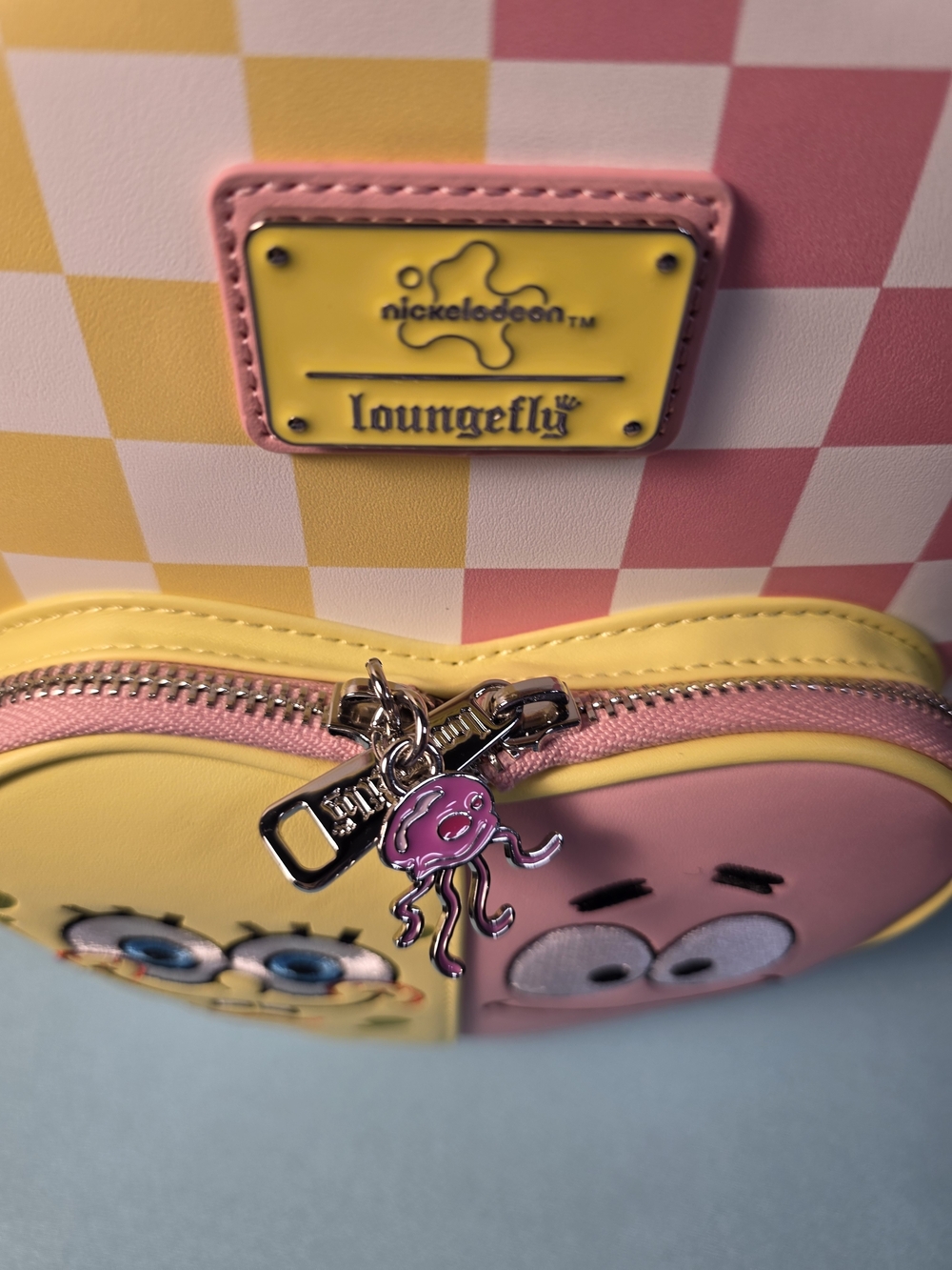 Loungefly - SpongeBob Checkered Mini Backpack - Pink & Yellow - Picture 3 of 7